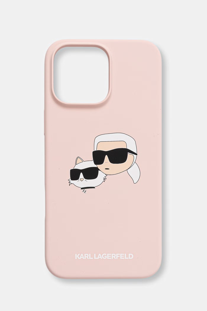 Karl Lagerfeld etui na telefon iPhone 16 Pro Max różowy KLHMP16XSKCHPPLP