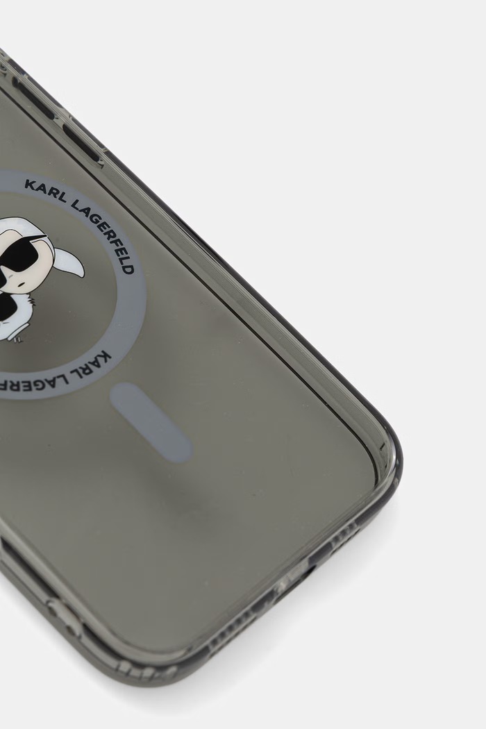 Karl Lagerfeld etui na telefon iPhone 16 Pro Max KLHMP16XHLSKCK szary AA00