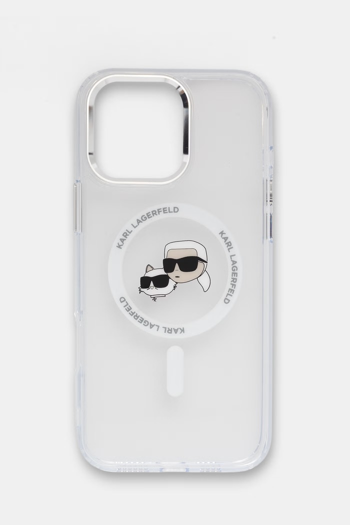 Karl Lagerfeld etui na telefon iPhone 16 Pro Max biały KLHMP16XHLSKCH