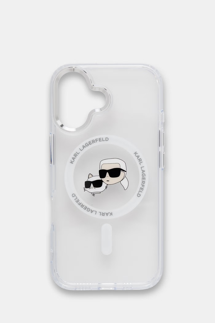 Karl Lagerfeld etui na telefon iPhone 16 transparentny KLHMP16SHLSKCH