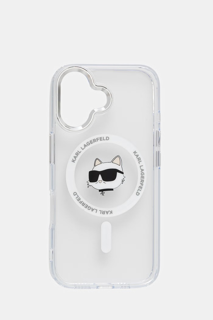 Karl Lagerfeld etui na telefon iPhone 16 biały KLHMP16SHLSCHH