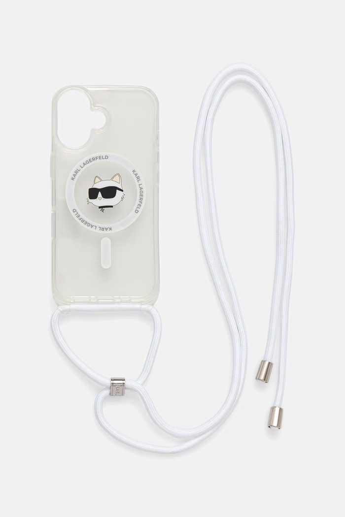 Karl Lagerfeld etui na telefon iPhone 16 transparentny KLHMP16SHCCHNT
