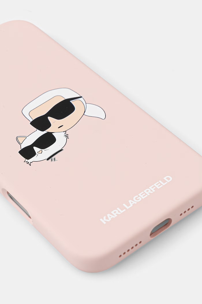 Karl Lagerfeld etui na telefon iPhone 16 Plus KLHMP16MSKCHPPLP różowy AA00
