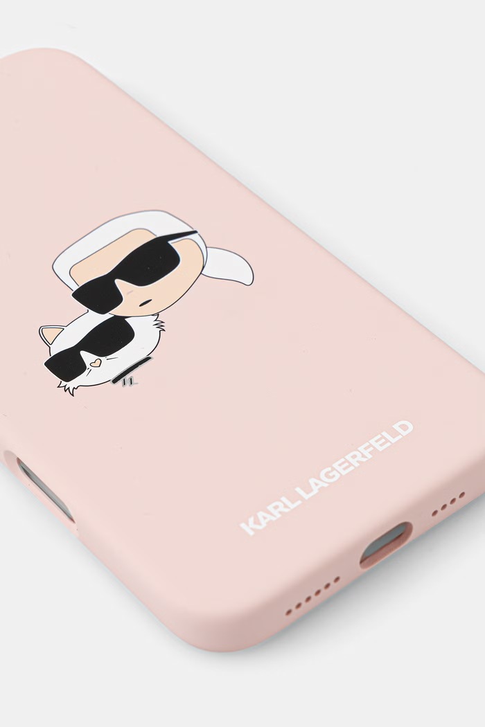 Karl Lagerfeld etui na telefon iPhone 16 Plus KLHMP16MSKCHPPLP różowy AA00
