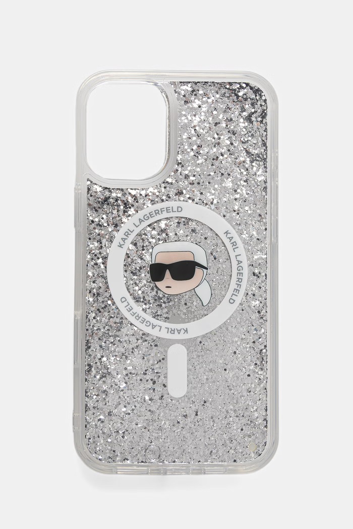 Karl Lagerfeld etui na telefon iPhone 16 Plus transparentny KLHMP16MLGKISGH