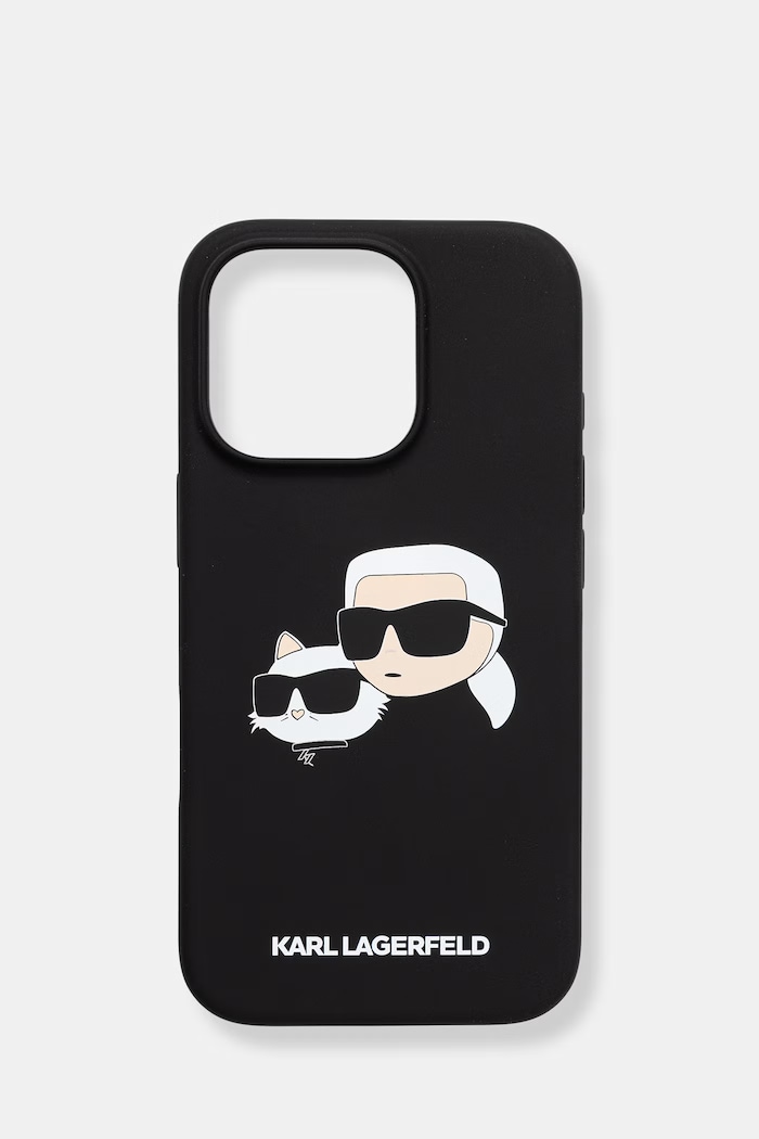 Karl Lagerfeld etui na telefon iPhone 16 Pro czarny KLHMP16LSKCHPPLK