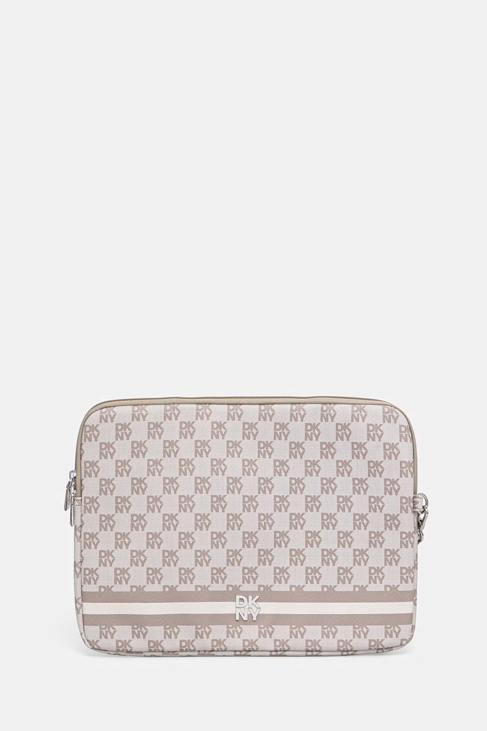 DKNY pokrowiec na laptopa z imitacji skóry beżowy DKCS14PVSHLE