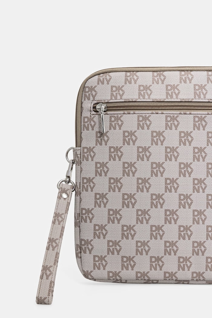 DKNY pokrowiec na laptopa z imitacji skóry beżowy DKCS14PVSHLE