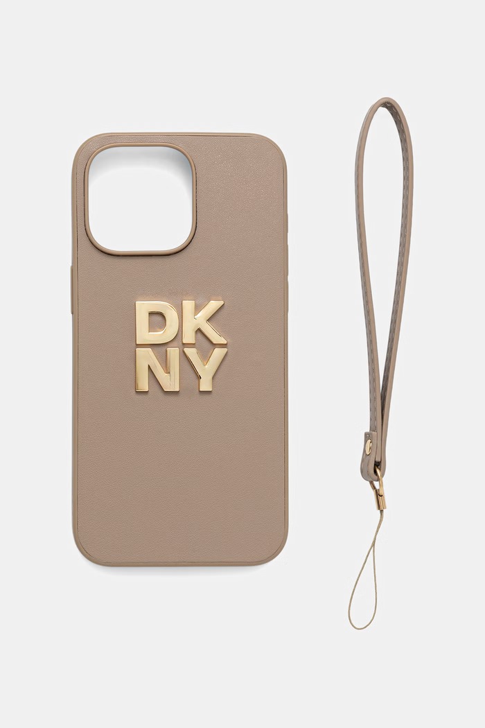 DKNY etui na telefon Phone 15 Pro Max beżowy DKHCP15XPBSWSE