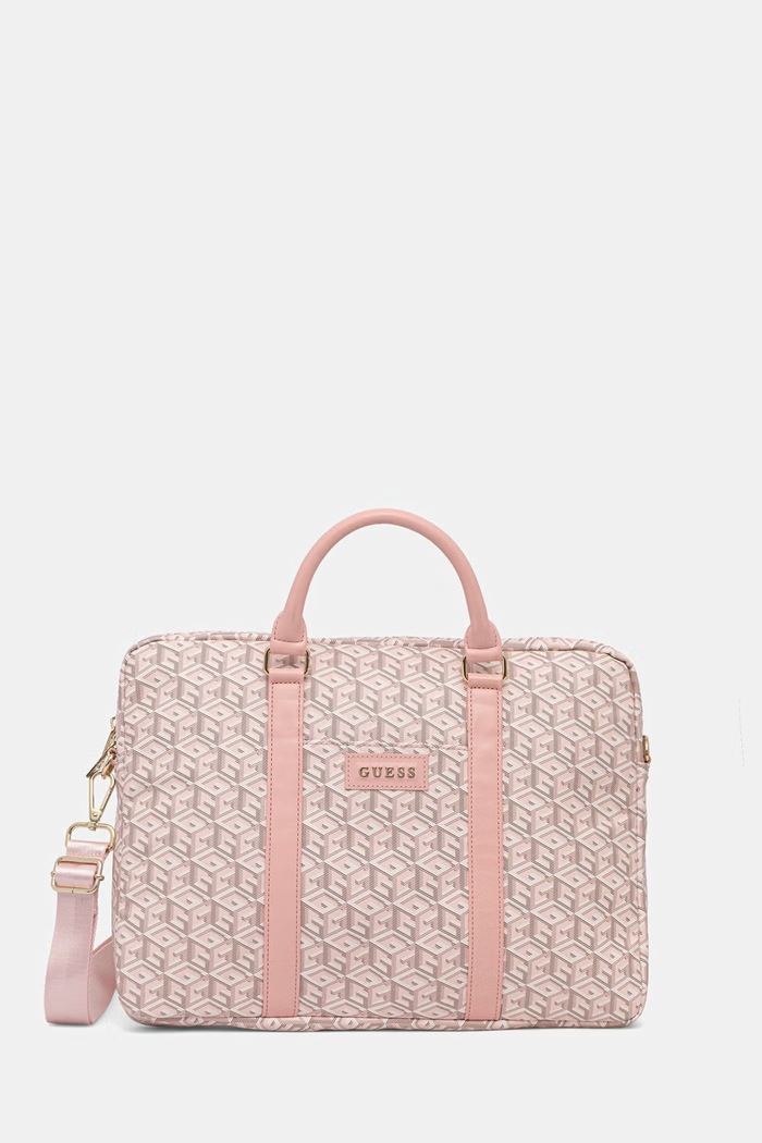 Guess torba z imitacji skóry iPhone 16 różowy GUCB15HGCFSEP