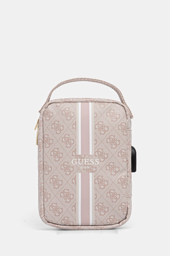 Guess organizer na kable z imitacji skóry różowy GUHBP4RPSP