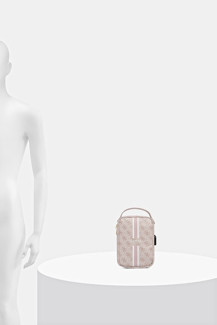 Guess organizer na kable z imitacji skóry GUHBP4RPSP różowy