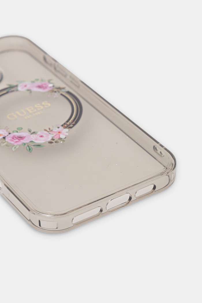 Guess etui na telefon iPhone 16 Pro Max GUHMP16XHFWFCK transparentny AA00