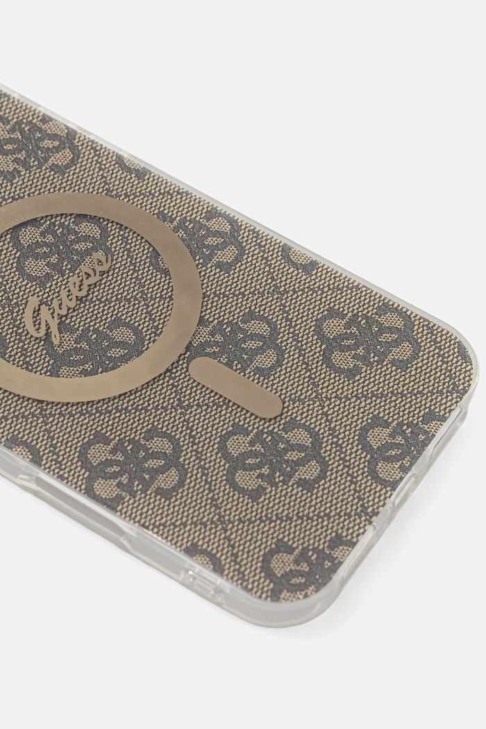 Guess etui na telefon iPhone 16 Pro Max GUHMP16XH4STW brązowy AA00