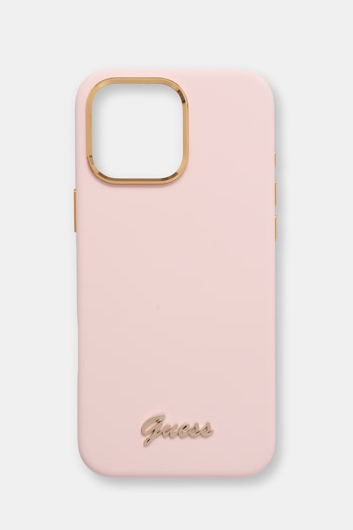 Guess etui na telefon iPhone 16 Pro Max różowy GUHCP16XSMBSLP