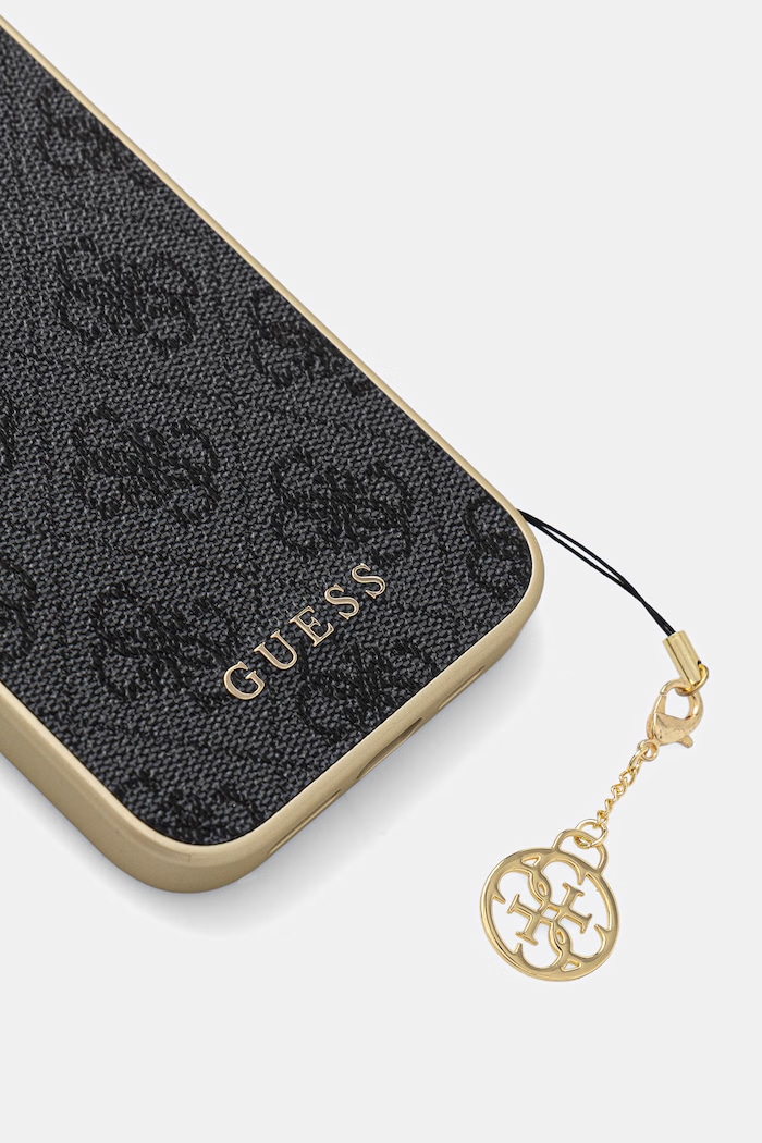 Guess etui na telefon z imitacji skóry iPhone 16 Pro Max GUHCP16XGF4GGR granatowy AA00