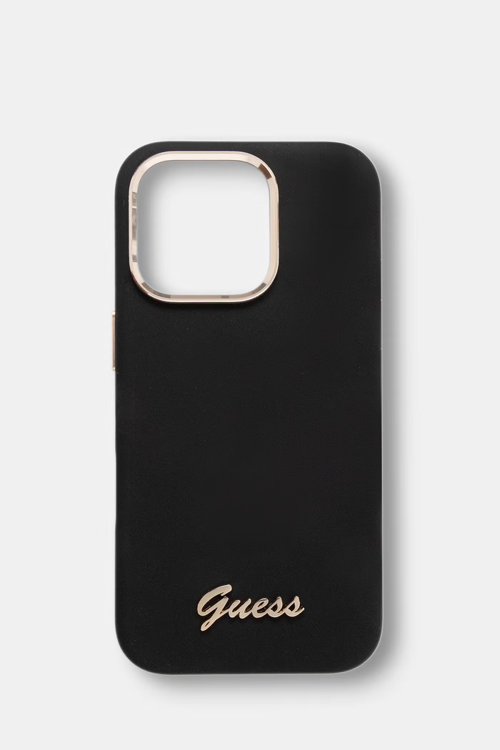 Guess etui na telefon iPhone 16 Pro czarny GUHCP16LSMBSLK