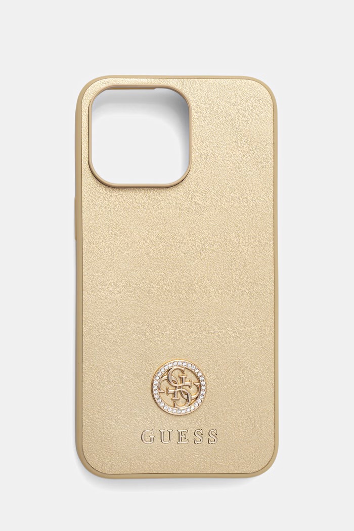 Guess etui na telefon Phone 15 Pro Max złoty GUHCP15XPS4DGPD