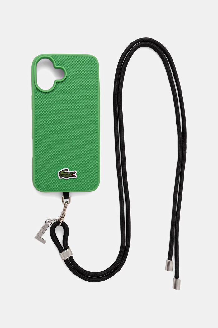 Lacoste etui na telefon iPhone 16 Plus zielony LCHMBCP16MPVCN