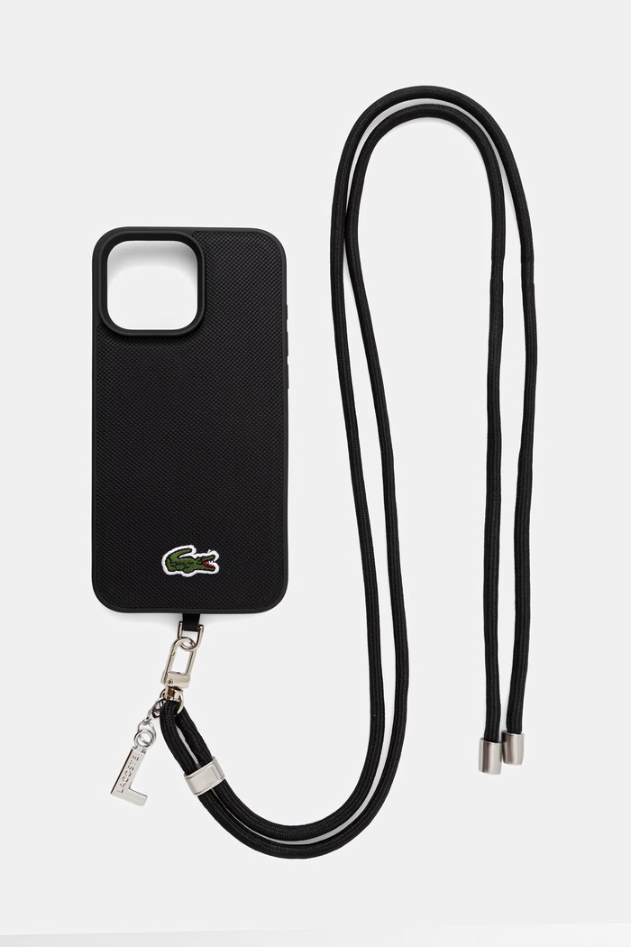 Lacoste etui na telefon iPhone 16 Pro Max czarny LCHMBCP16XPVCK
