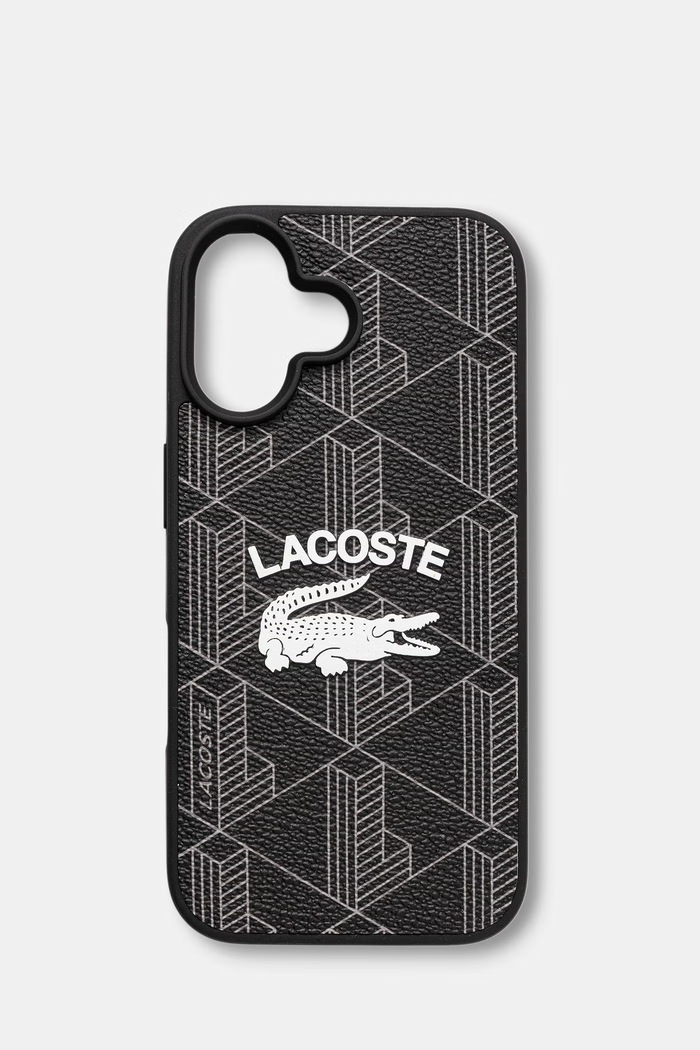Lacoste etui na telefon iPhone 16 czarny LCHMP16SPIGK