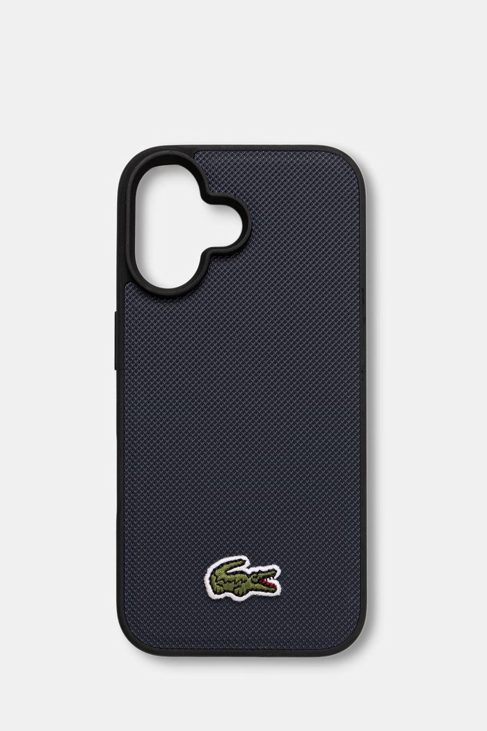 Lacoste etui na telefon iPhone 16 granatowy LCHMP16SPVCV
