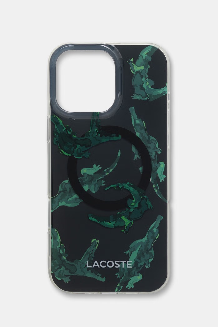 Lacoste etui na telefon iPhone 16 Pro Max czarny LCHMP16XUPAK