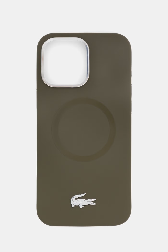 Lacoste etui na telefon iPhone 16 Pro Max zielony LCHMP16XSMAB