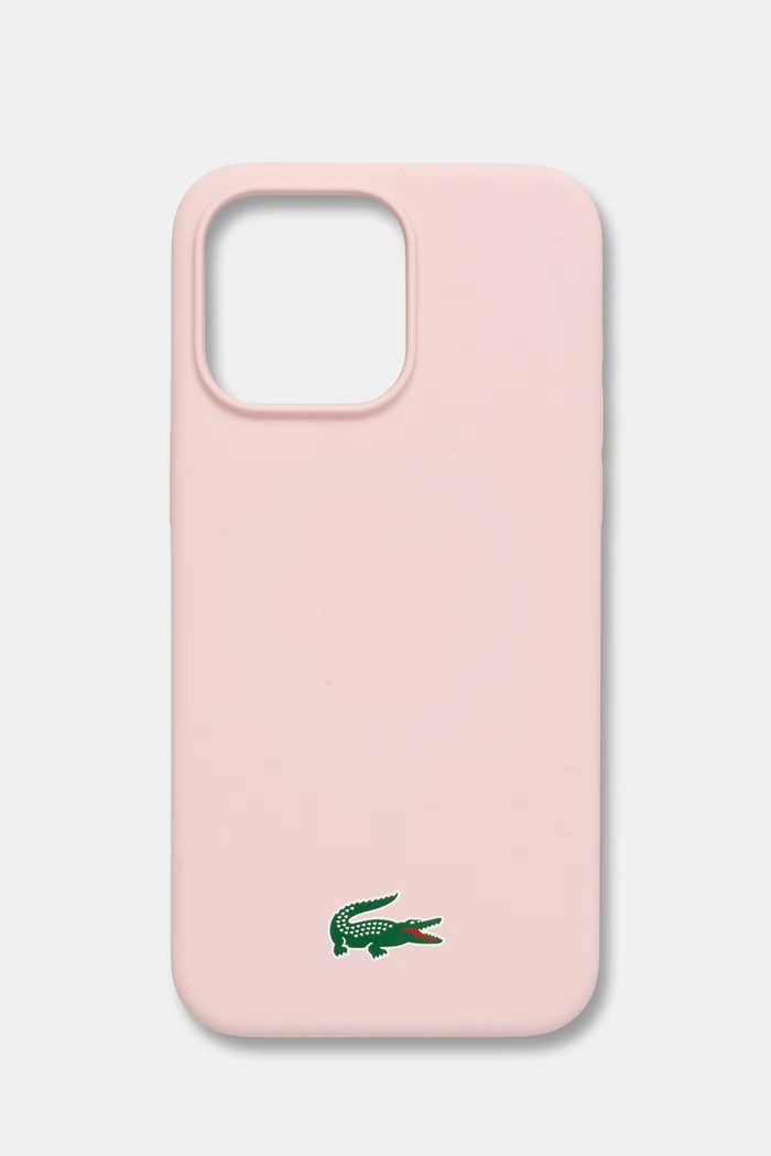 Lacoste etui na telefon Phone 15 Pro Max różowy LCHMP15XSLOI