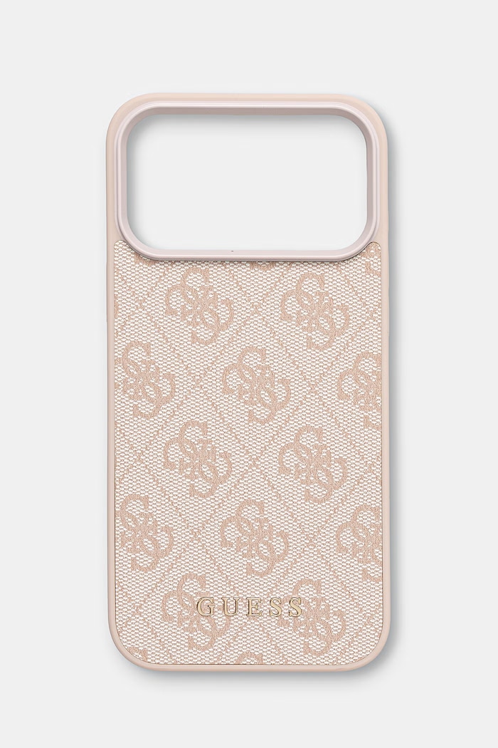 Guess etui na telefon z imitacji skóry iPhone 17 Pro Max różowy GUHCP17XG4GFPI