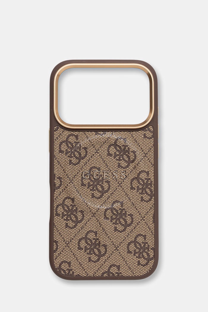 Guess etui na telefon iPhone 17 Pro brązowy GUHMP17LP4MSEGCW
