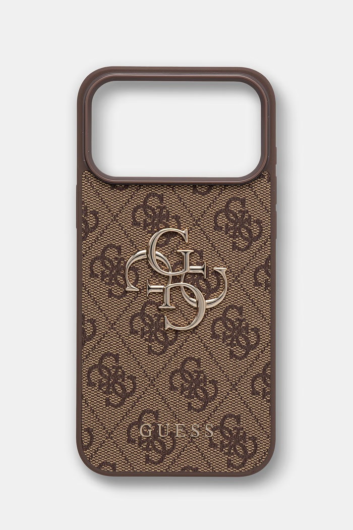 Guess etui na telefon iPhone 17 Pro Max brązowy GUHCP17X4GMGBR