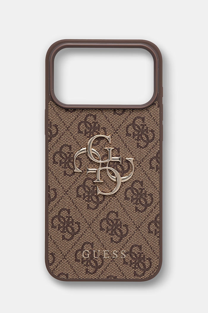 Guess etui na telefon iPhone 17 Pro Max brązowy GUHCP17X4GMGBR