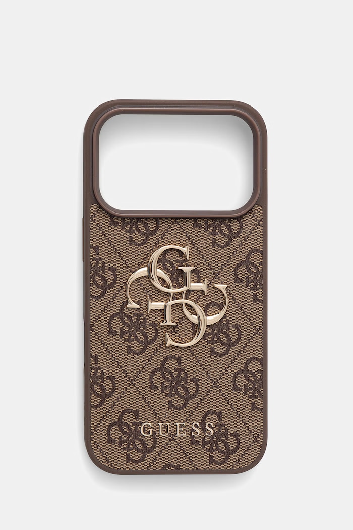 Guess carcasă de telefon cu imitație de piele iPhone 17 Pro maro GUHCP17L4GMGBR