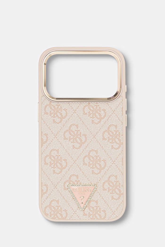 Guess θήκη τηλεφώνου από απομίμηση δέρματος iPhone 17 Pro ροζ GUHMP17LP4GTDGMP