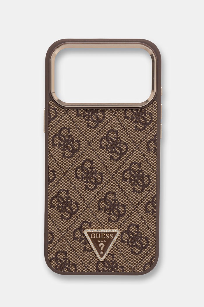 Guess etui na telefon iPhone 17 Pro Max brązowy GUHMP17XP4GTDGMW