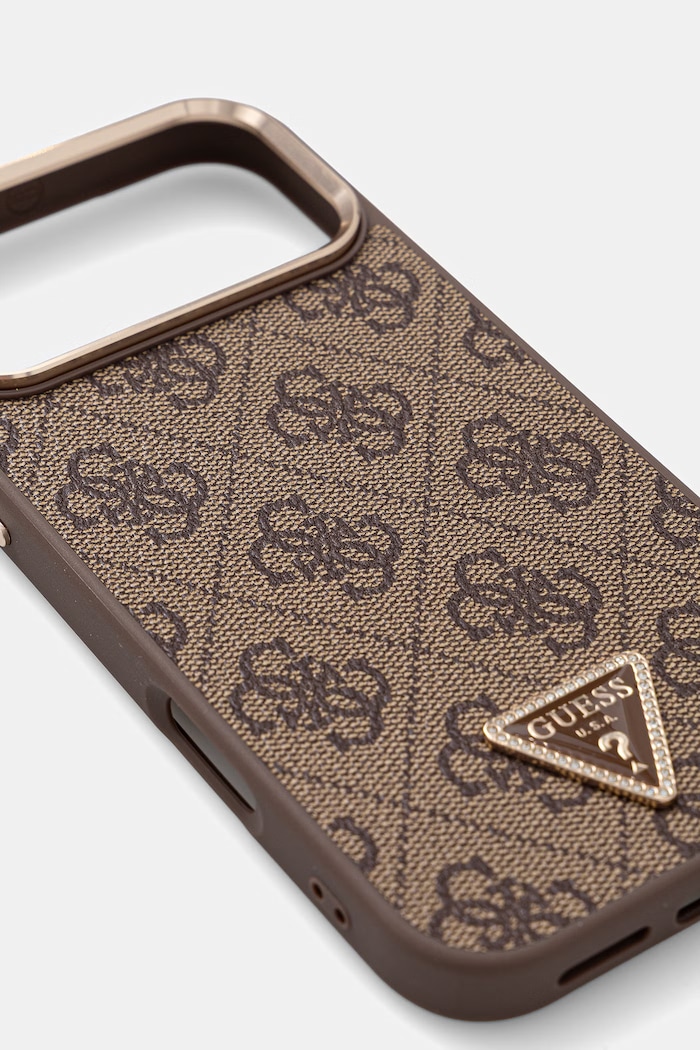Guess etui na telefon iPhone 17 Pro Max GUHMP17XP4GTDGMW brązowy AA00