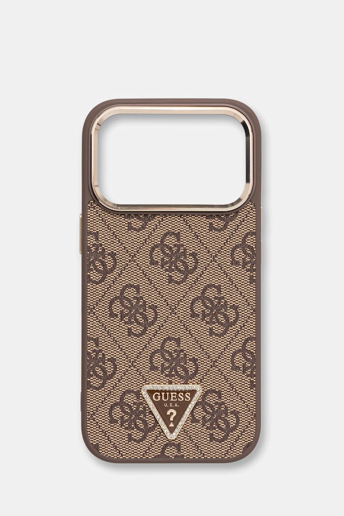 Guess etui na telefon iPhone 17 Pro brązowy GUHMP17LP4GTDGMW