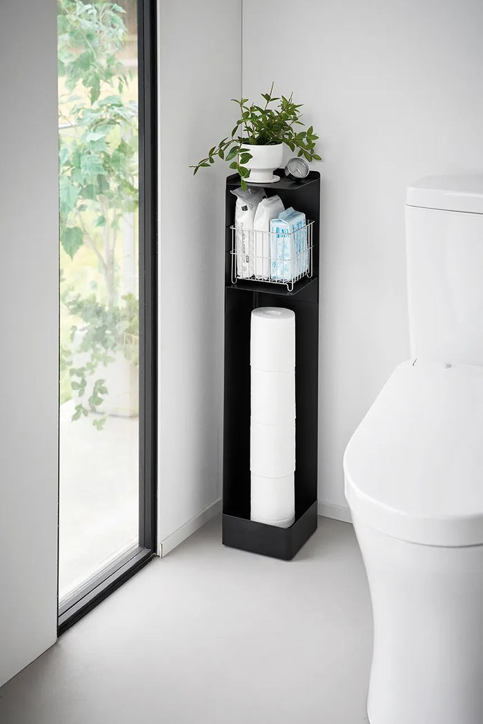 Yamazaki Suport hârtie igienică Tower 11,5 x 38,5 cm 1490 negru AA00