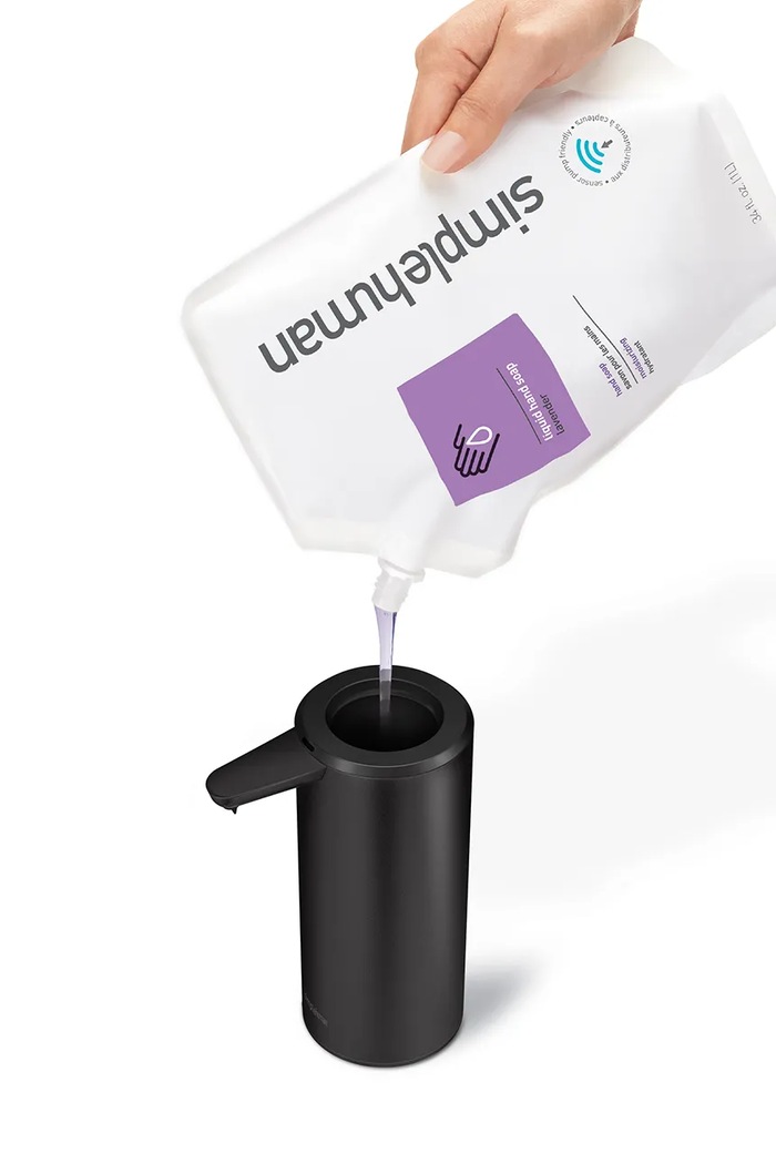 Baie Simplehuman dozator de săpun fără atingere Sensor Pump 414 ml ST1073 negru