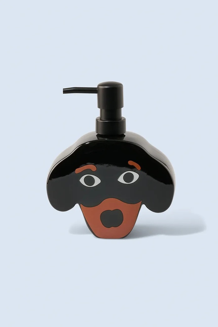 Fluid Market dozator de săpun 17 x 5,5 x 14 cm negru AASOAPDOG
