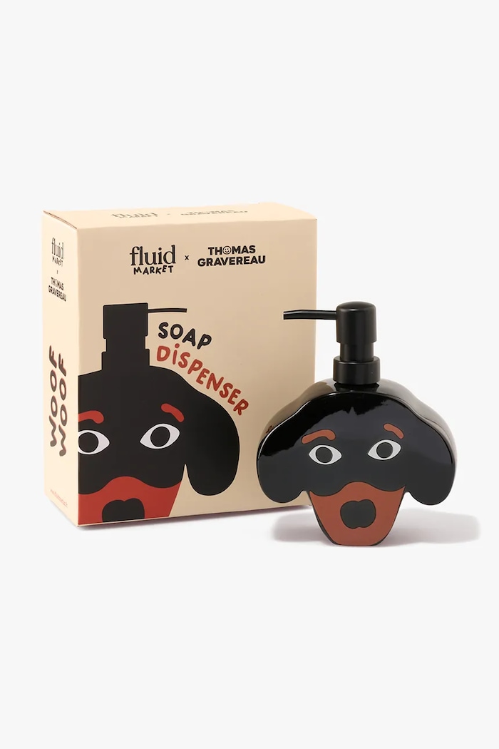 Ванна кімната Дозатор для мила Fluid Market 17 x 5,5 x 14 cm AASOAPDOG чорний
