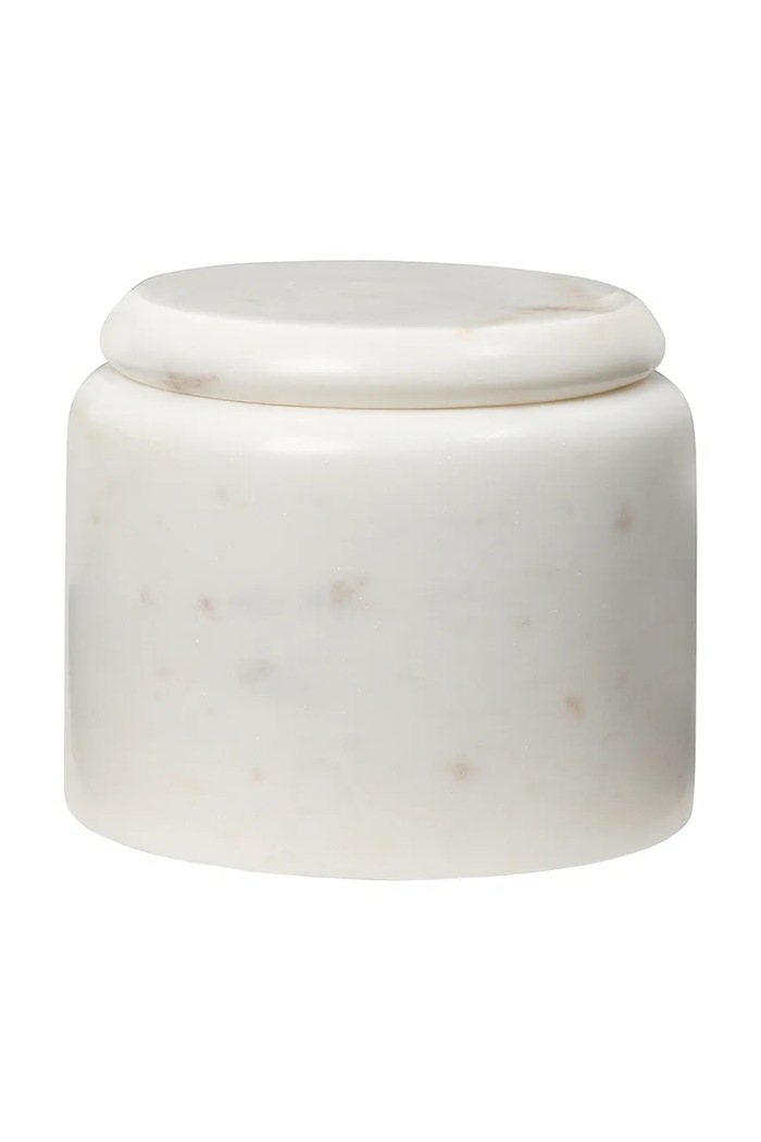 Broste Copenhagen pojemnik łazienkowy marmurowy 10 x 8 cm biały 70410023