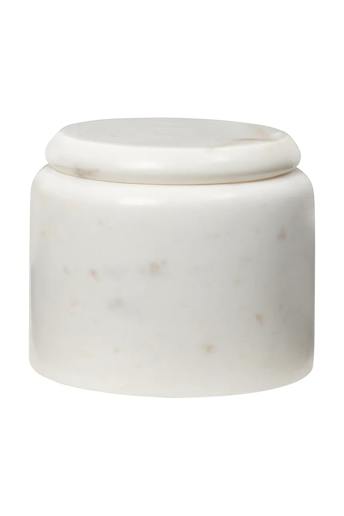 Broste Copenhagen pojemnik łazienkowy marmurowy 10 x 8 cm biały 70410023