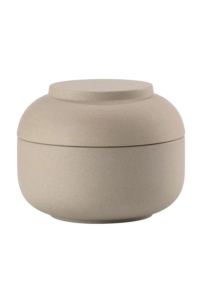 Zone Denmark pojemnik łazienkowy z kamionki 10 x 7,5 cm beżowy 37653
