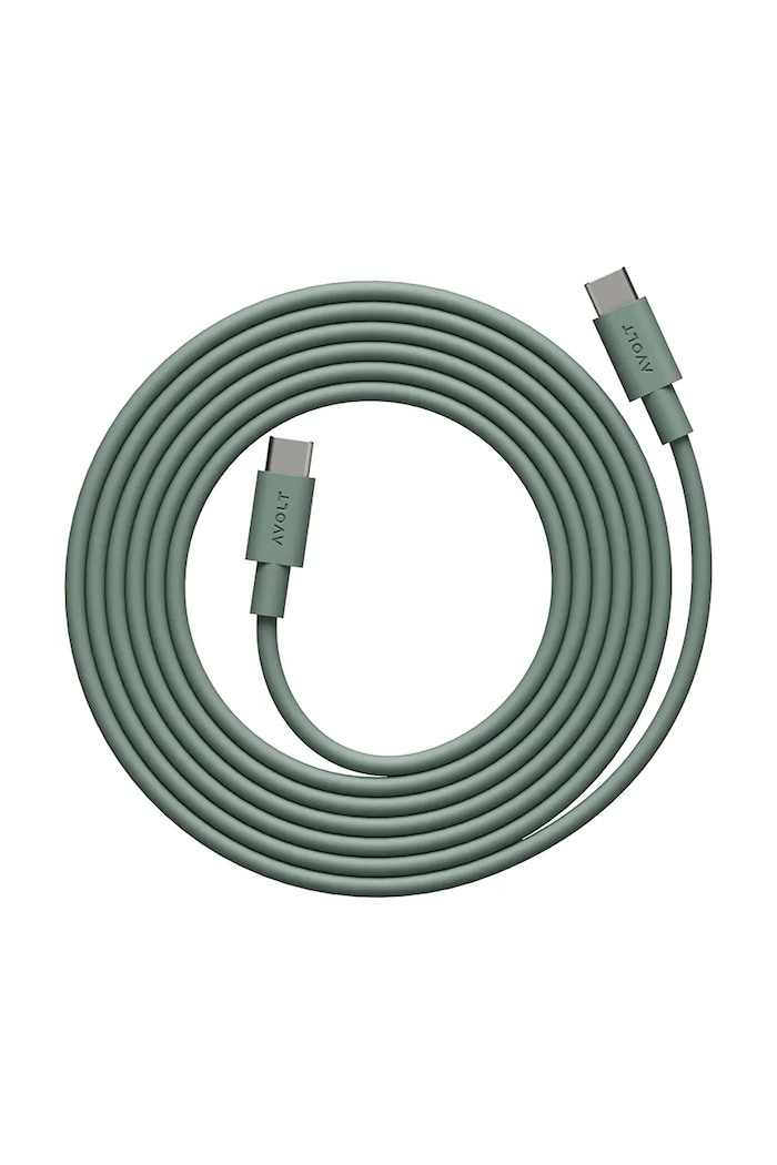 Зарядний usb кабель Avolt Cable 1 / USB-C to USB-C / 2 m зелений C1CCI1002OG