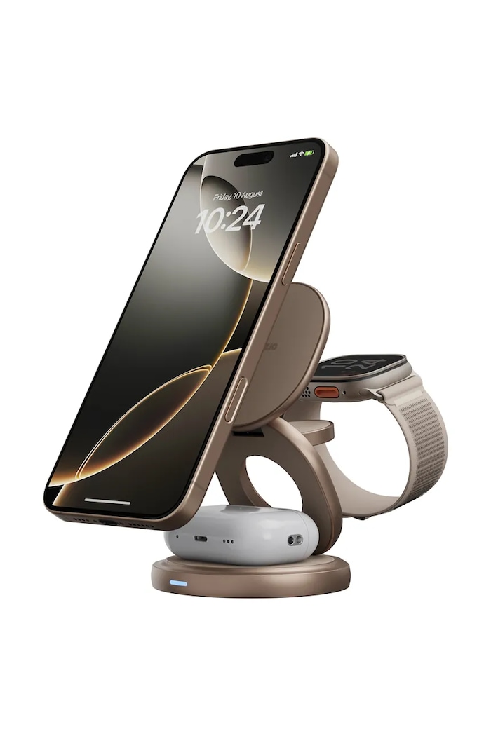 Bazic încărcător inductiv 15W Fast Charging bej GM.GYRE360.GLD