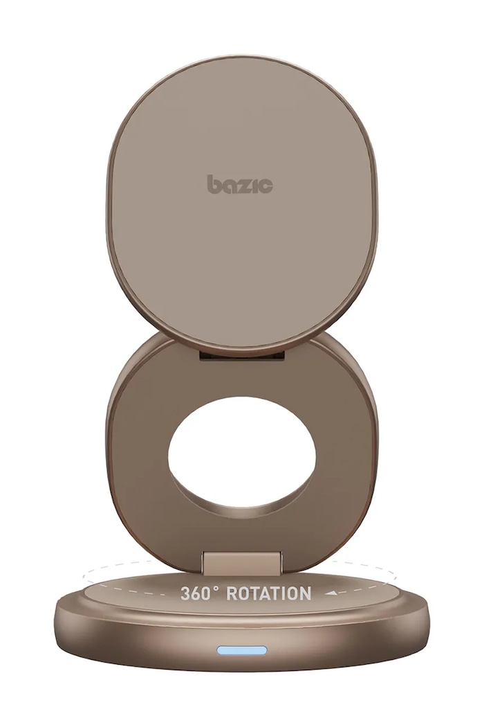 Bazic încărcător inductiv 15W Fast Charging GM.GYRE360.GLD bej AA00