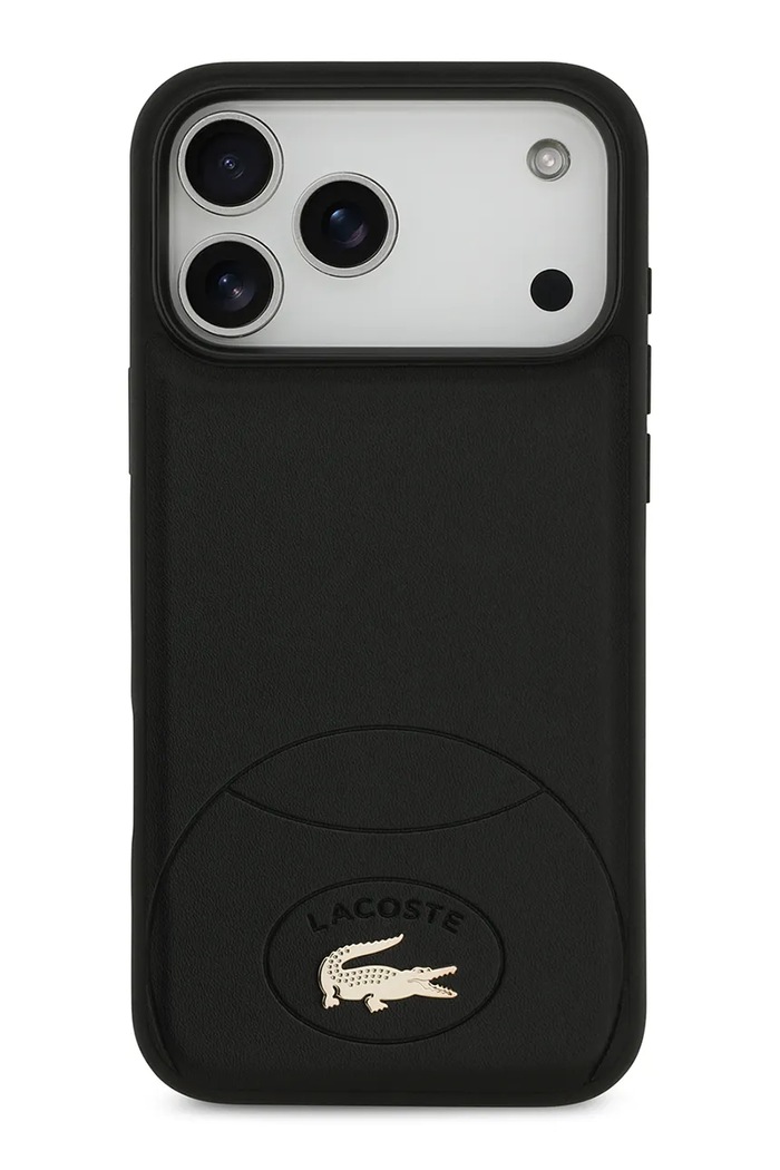 Puzdro na telefón so vstavaným magnetickým krúžkom Lacoste MagSafe iPhone 17 Pro Max čierna LCHMP17XPBLK