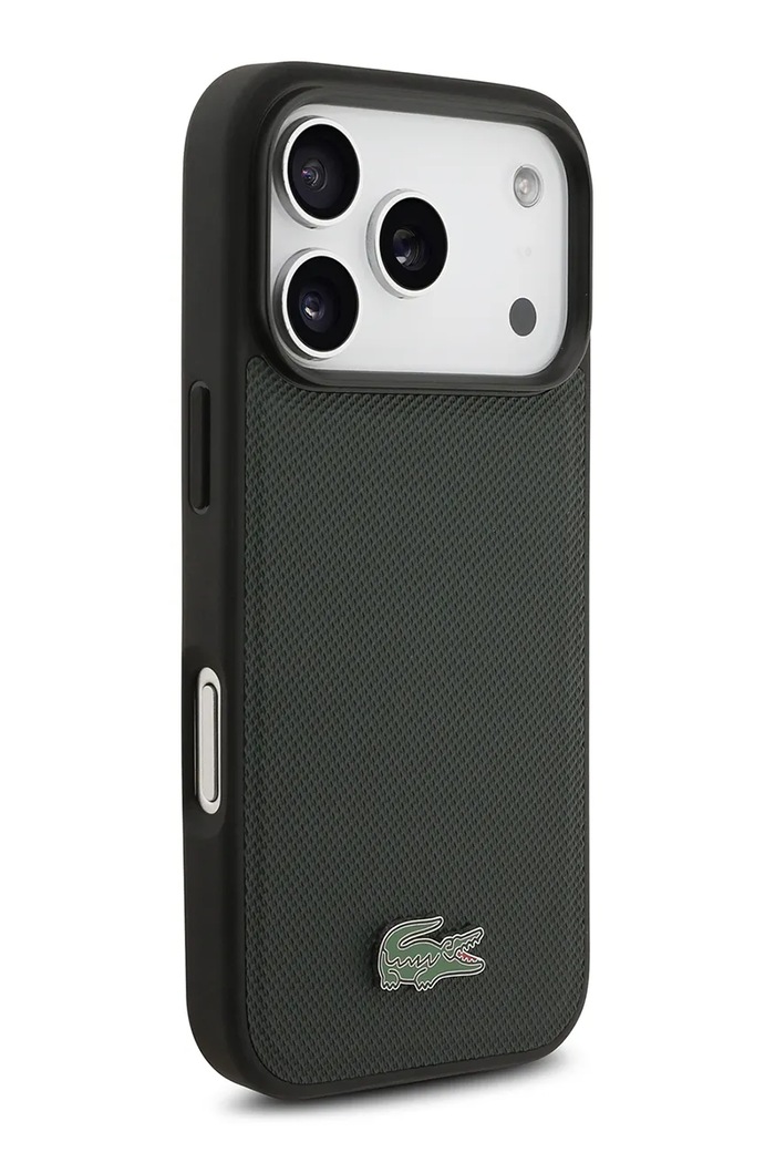Lifestyle Lacoste etui na telefon z wbudowanym pierścieniem magnetycznym MagSafe iPhone 17 Pro LCHMP17LPLAE zielony